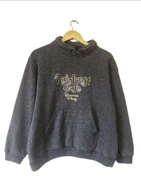 Vintage Rainforest Cafe Downtown Disney Embroidered Sweatshirt Navy Size M EUC